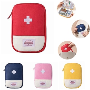 Compact Travel First Aid & Pill Organizer Bag